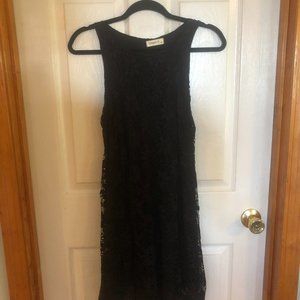 Ginger G sleeveless black lace dress Size M